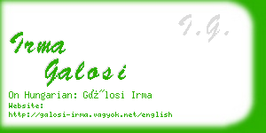 irma galosi business card